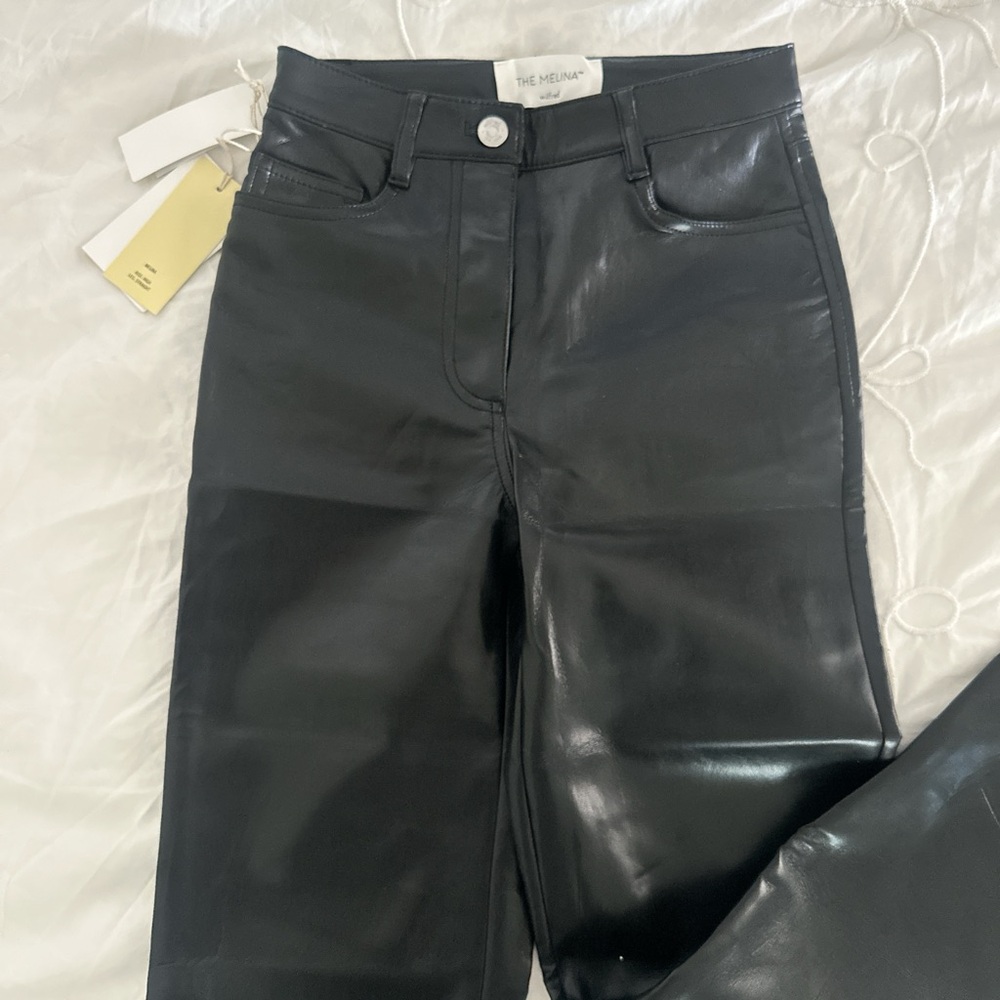 Wilfred Black Faux Leather Pants